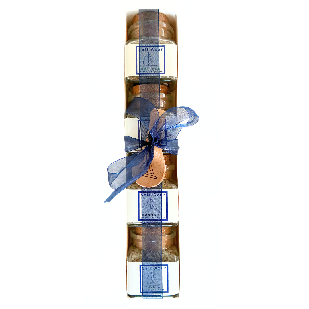 Salz-Quartett Blau Geschenkset