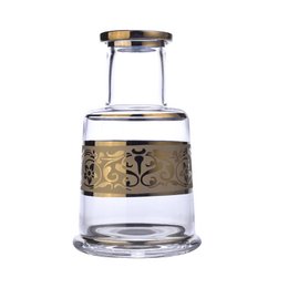 Chicha Complete Shisha Kit met Siliconenslang Keramische Kom, Tang, Mondstuk, Glazen Basis Waterpijp Complete Set Modern Goud