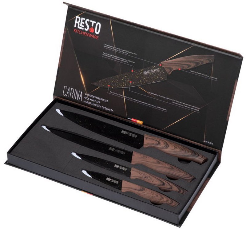 RESTO 95501 Carina Luxury Knife Set - 4 pieces - In gift packaging