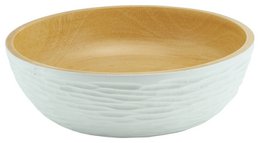 Wooden bowl - fruit bowl - salad bowl - model Carved Low - white - different sizes