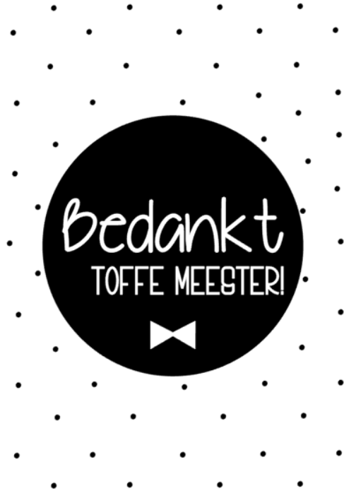 Karte Danke netter Meister
