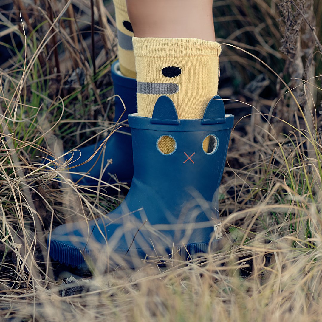 LOOKICAT Bottes de Pluie Enfant Bleu