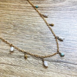 Halskæde Serena Amazonite Mother of Pearl