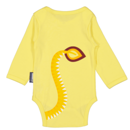 Set Body manches longues & Bavoir | Coton bio | Lion | Cadeau naissance