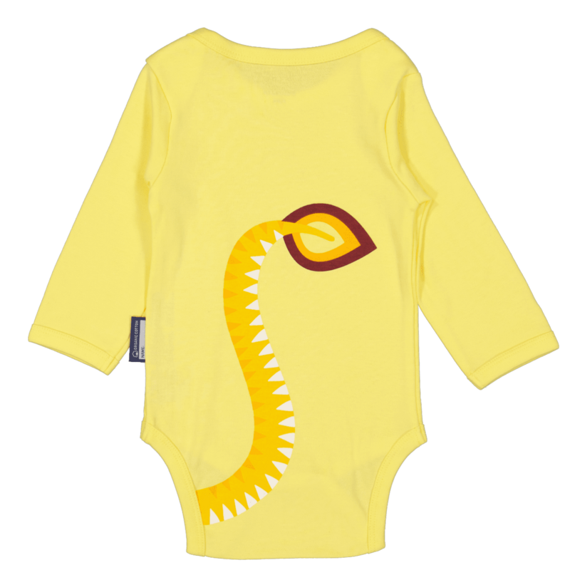 Set Body manches longues & Bavoir | Coton bio | Lion | Cadeau naissance