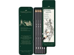 Aquarelpotlood FC Graphite etui a 5 stuks HB/2B/4B/6B/8B