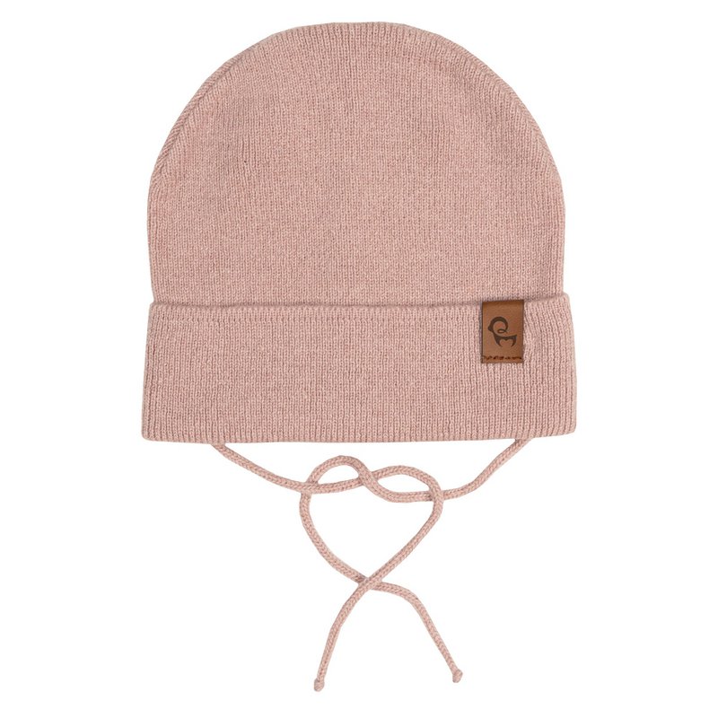 Kids' Knit Baby Beanie with Strings Merino & Cashmere