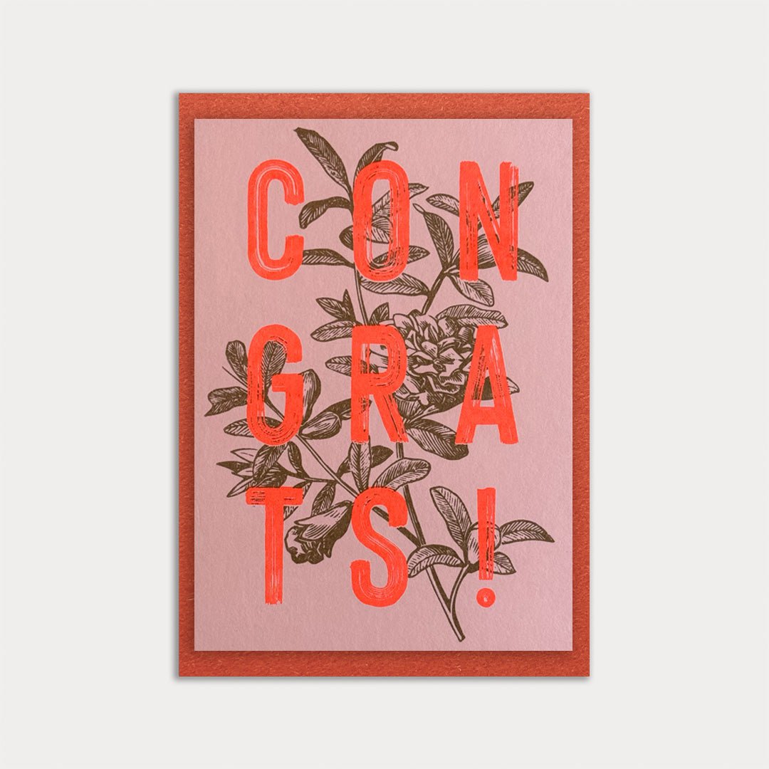 Card with envelope / Typo / Congrats / Premium Gmund paper