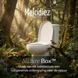 Melodiez Vogelhuisje Met Geluid - Box Incl. ledlicht, Batterijen en 5 Natuurlijke Vogel, Oceaan en Jungle geluiden - Delftsbaluw