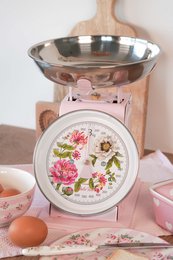 Bilancia da cucina retrò Peonia rosa 3 kg Isabelle Rose