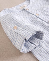 Pastel Blue Plaid Shirt M20-21501413 Kid
