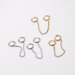 Chesil - Double Piercing Chain Earrings