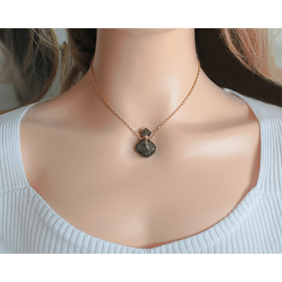 Luxury Mini Crystals Bottles | 24K Natural Crystals Bottle Necklaces