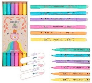 Depesche PENfection Highlighter + Marker Set of 6 6.5 x 17 cm in display (18)