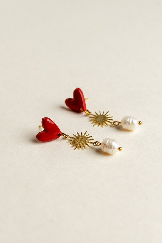 Earrings Valerie - Red
