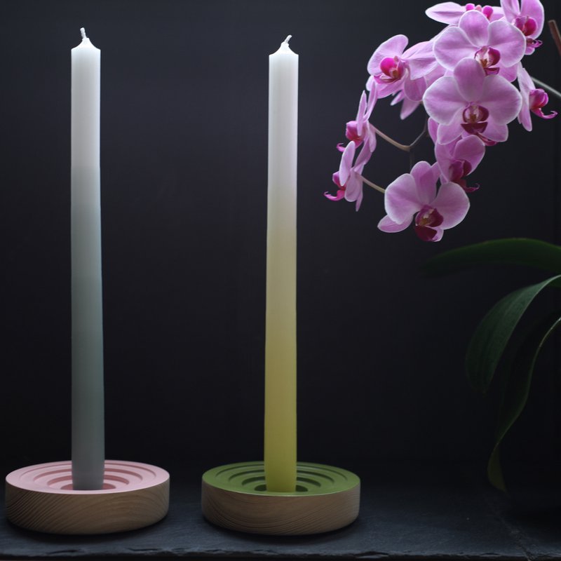 Portacandele CANDLE WOOGIE grigio