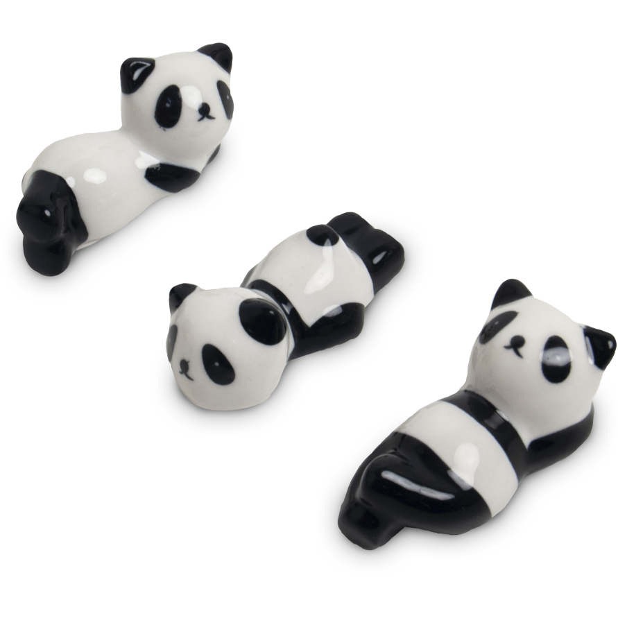 Edo Chopstick stones, Panda, 5,5cm, porcelain, mix van 3 designs