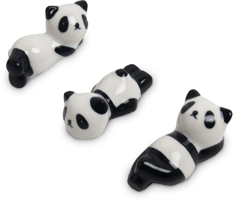 Edo Chopstick stones, Panda, 5,5cm, porcelain, mix van 3 designs