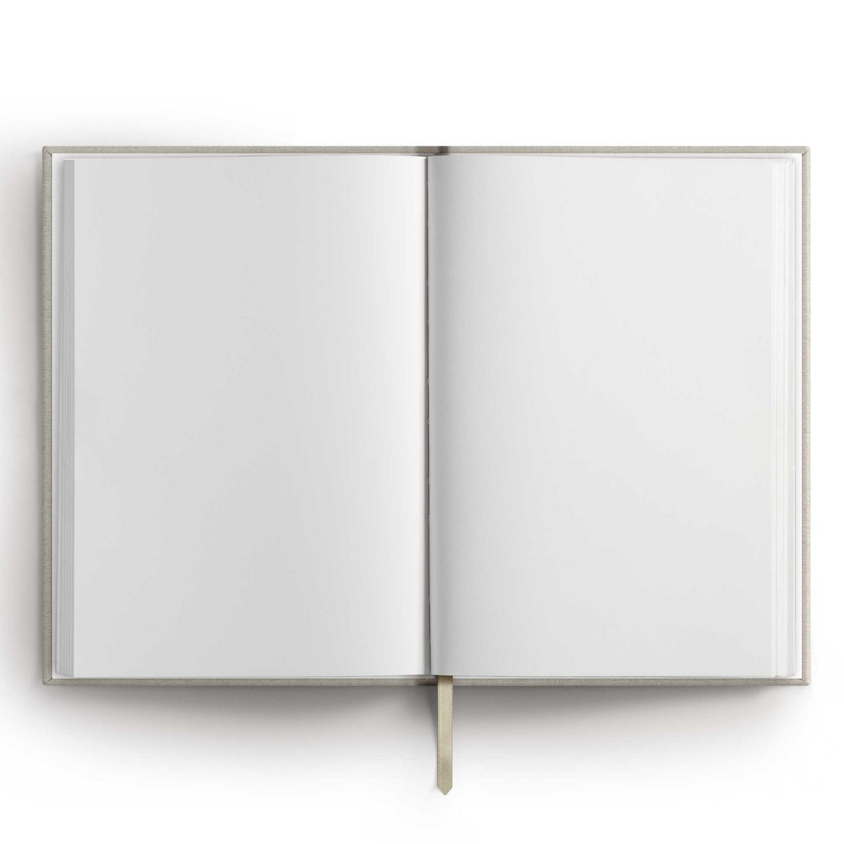 Carnet "Coeur", A5, blanc cassé/or, couverture en lin