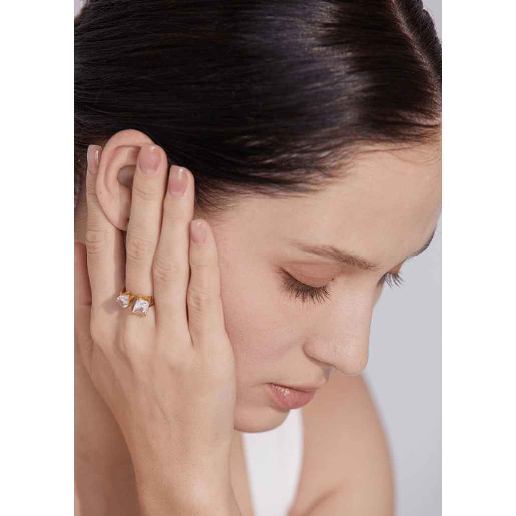 Helena - Pæreformet forlovelsesring vintage