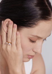 Helena - Pæreformet forlovelsesring vintage