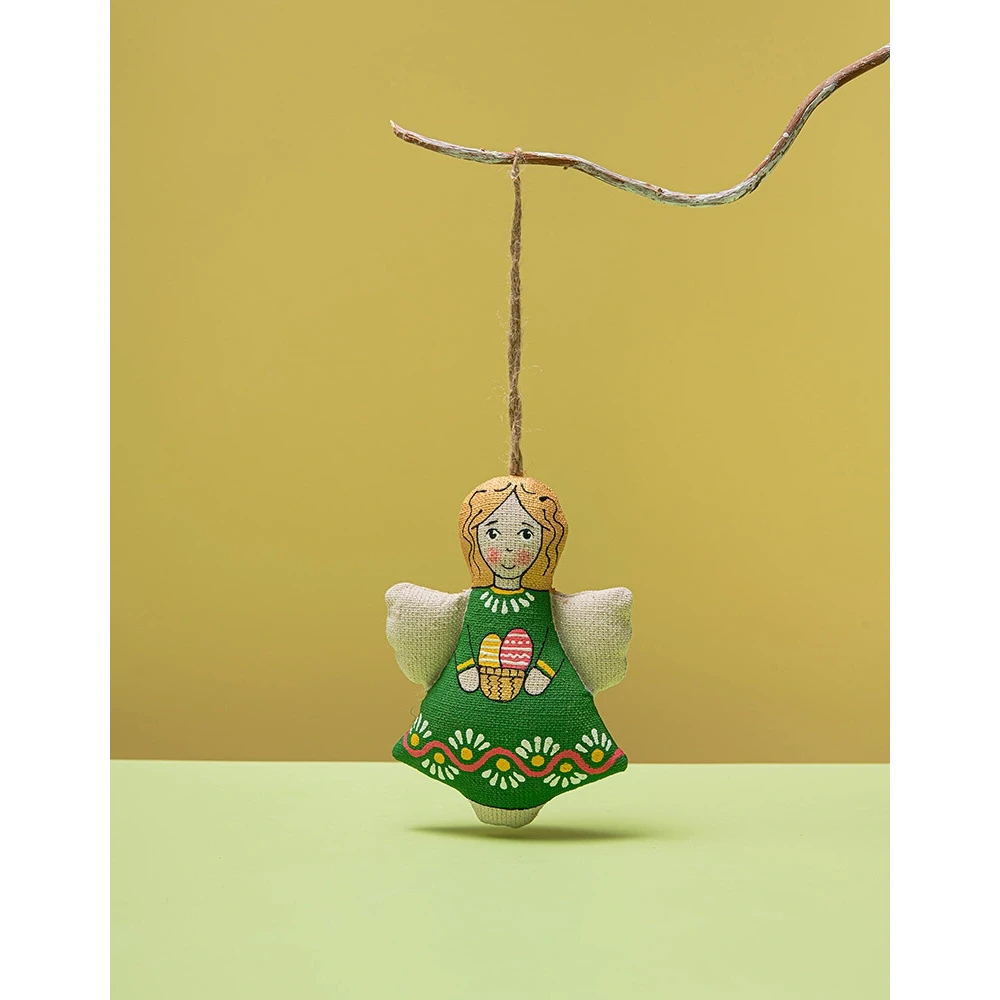 Angel with easter eggs