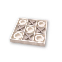 Gioco - Tic Tac Toe - MDF - Sabbia/Tortora - 33x33x5cm