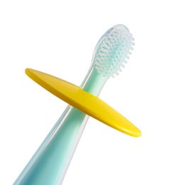 Babyton Silicone toothbrush with safety shield for babies and toddlers