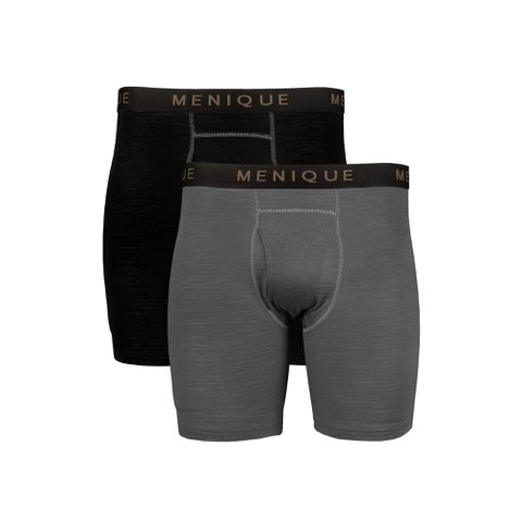 Merino 160 boxershort heren, 2-pack, perfect grijs/zwart