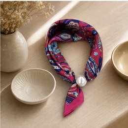 HS Parelsjaal Satijnprint Paisley - Meerdere Prints