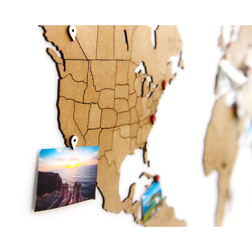 Carte du monde en bois - True Puzzle