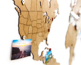 Carte du monde en bois - True Puzzle