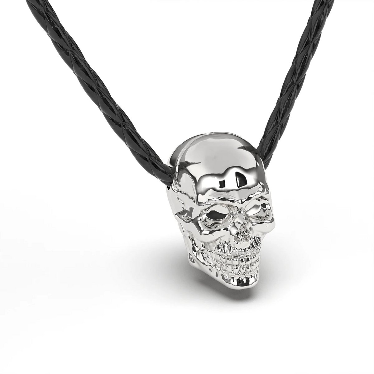 Collier en cuir "Crâne"
