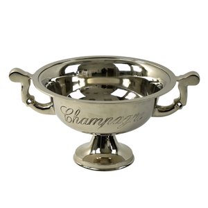 Champagne bowl, silver, aluminum, 61x48x31 cm