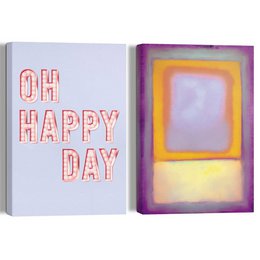 Schilderijen set  Happy Day 30x20