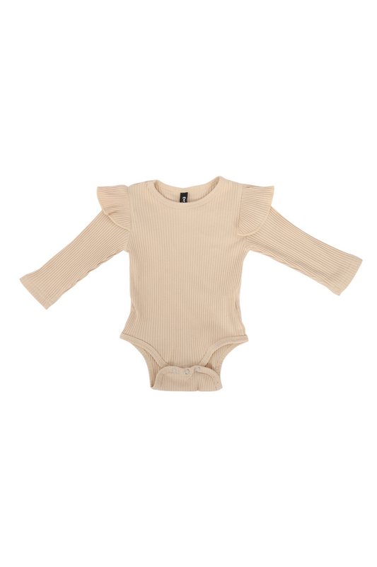 Ravies - Ruffle Romper - Beige