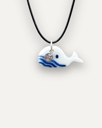 Charms - Blue Whale Porcelain Pendant