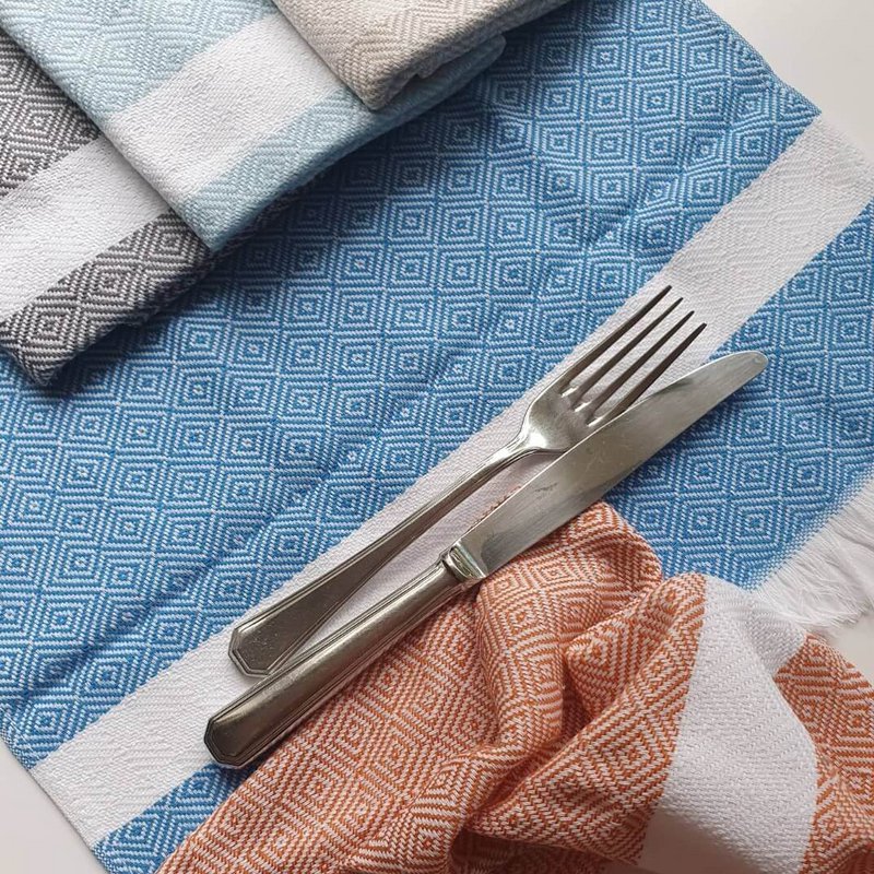 Ione Cotton Hammam Tea Towel, Set of 5