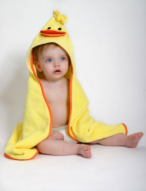 Zoocchini baby hættehåndklæde - Puddles the Duck