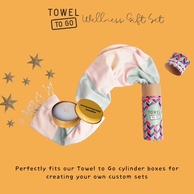 TOWEL TO GO Begleit-Aromatherapiekerze | Spa-Kerze in Reisegröße | Blechdose reisefertig | 10 Stück