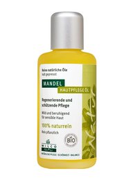 Organic almond oil, 100 ml, natural moisturizing and nourishing oil for skin and hair, suitable for all skin types.