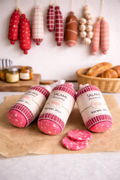 Salami Piccante Play Set – Handmade Fabric Toy - 1 set