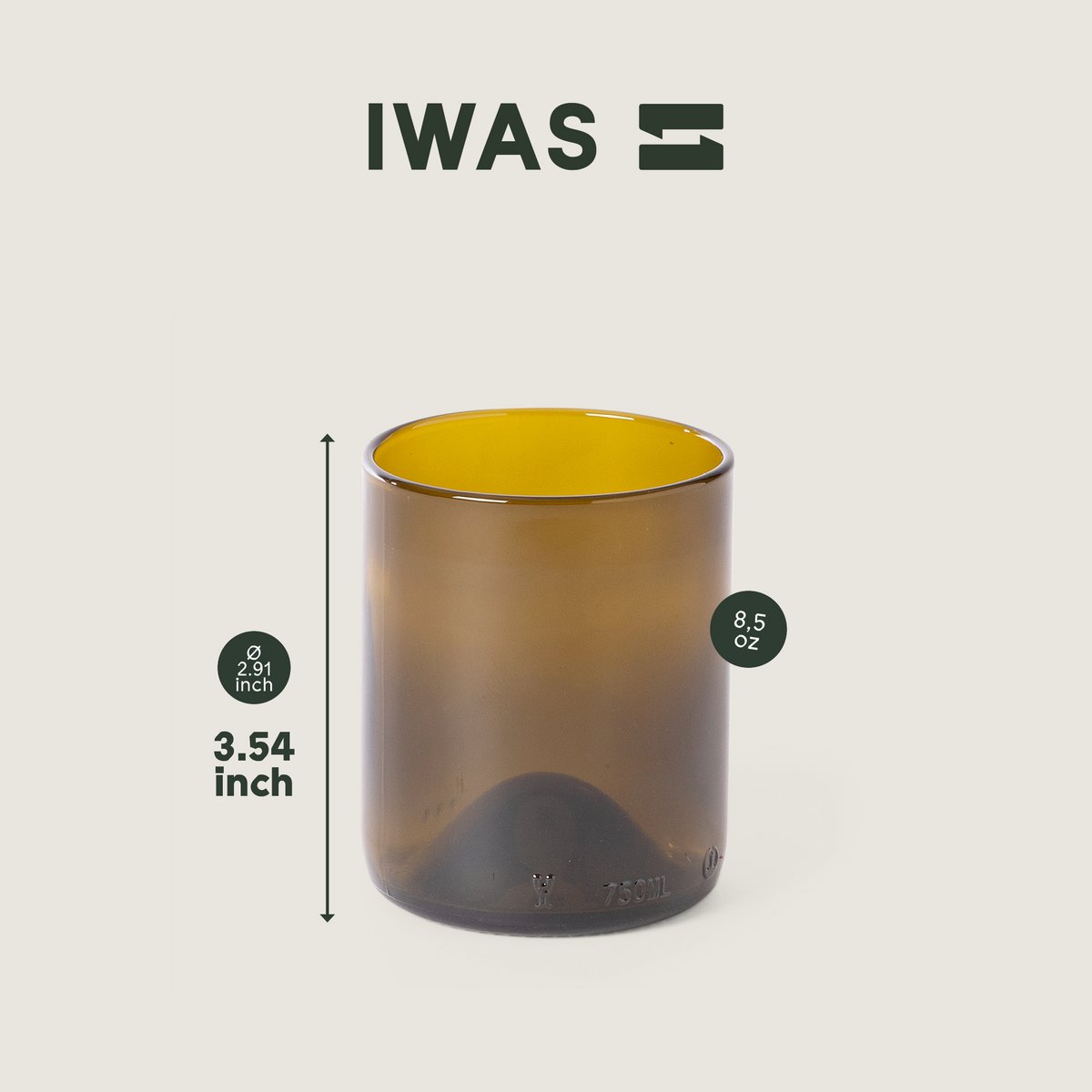 Vasos Olive - Cortos (juego de 6)