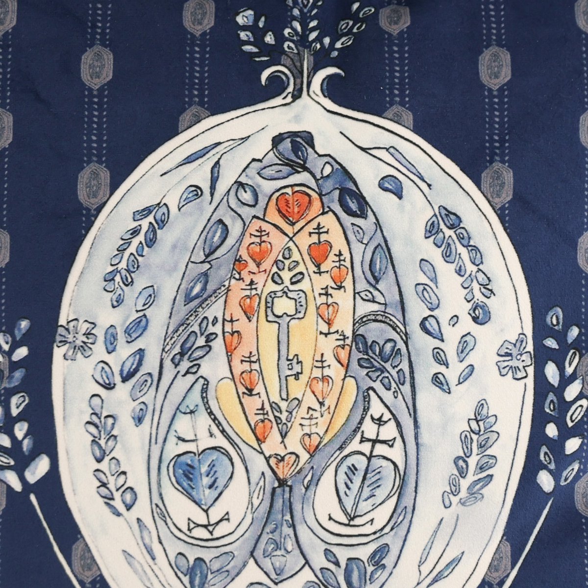 Cushion cover - 45x45 cm - SUZANNE - Navy
