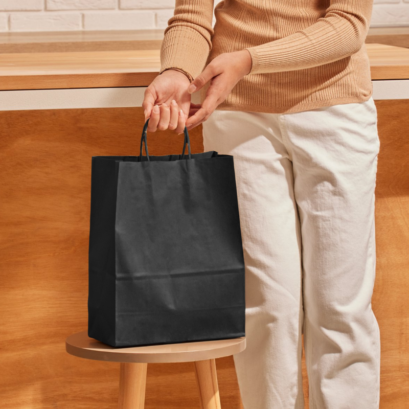 Kraftpose medium – Sort (100 stk.)