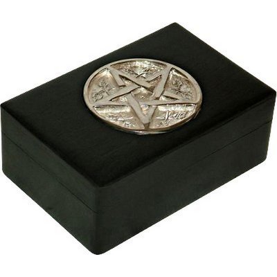 Tarotbox chrome inlay pentacle 15.5cmx10cm