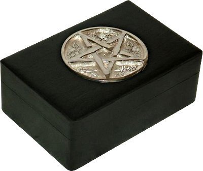 Tarotbox Chrominlay Pentagramm 15,5cmx10cm