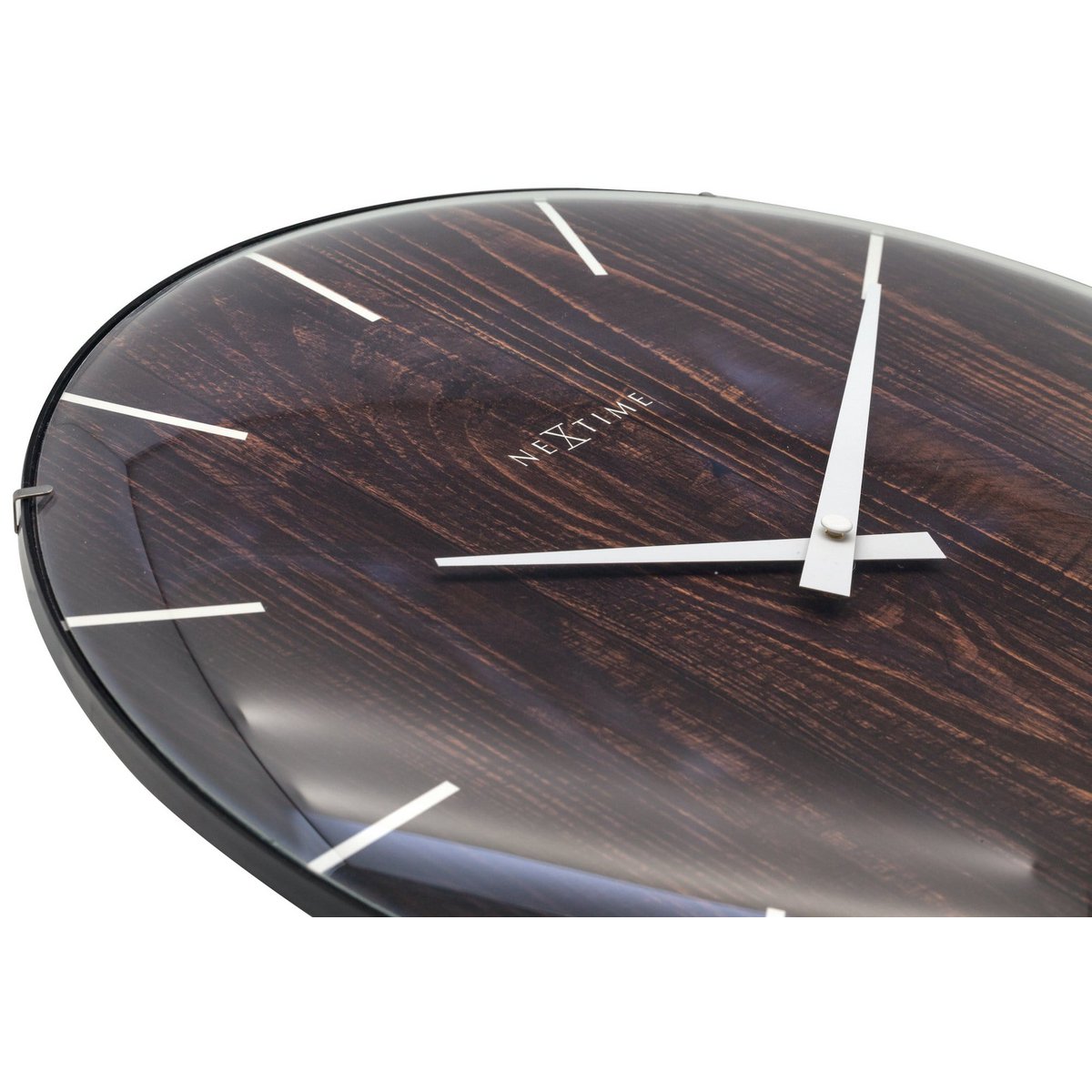 Horloge murale - 35 cm - Dôme Verre - 'Edge Wood Dome'
