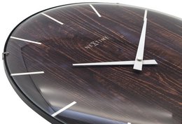 Horloge murale - 35 cm - Dôme Verre - 'Edge Wood Dome'