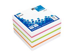 Info notes 75x75mm assorti blok a 450 vel wit, roze, groen, oranje
